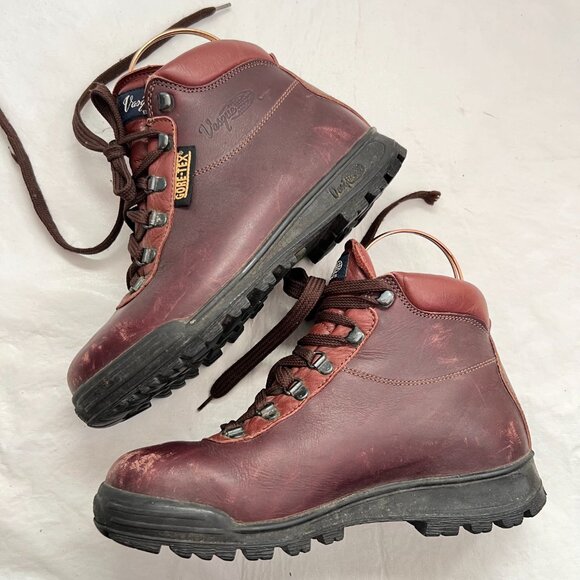 Vintage Vasque boots Sundowner Goretex US womens 8 brown leather lace up hiking - Picture 6 of 15